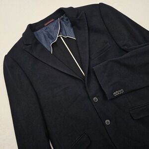 Scotch & Soda Mens XL 52 Blazer Quarter Lined 2 Buttons Dark Navy Preppy Busines